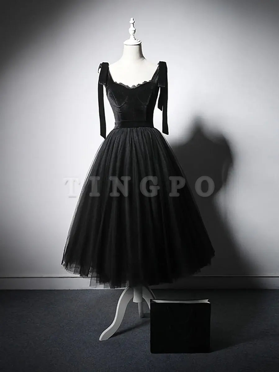 Wholesale Black tulle lace short prom dress black homecoming dress gowns evening dresses